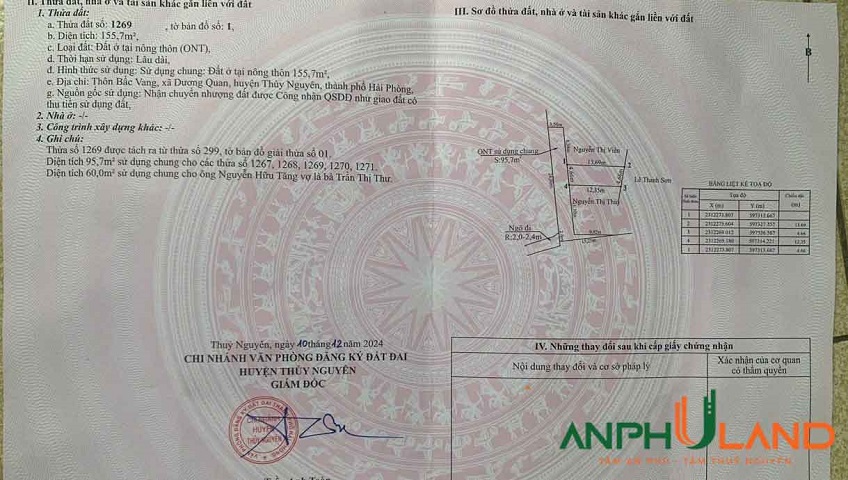 Cần bán lô đất hiếm giá tốt tại TDP Bấc Vang, P Thủy Nguyên ( xã Dương Quan), TP Hải Phòng  